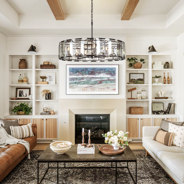 Harly Crystal Round Chandelier 24"