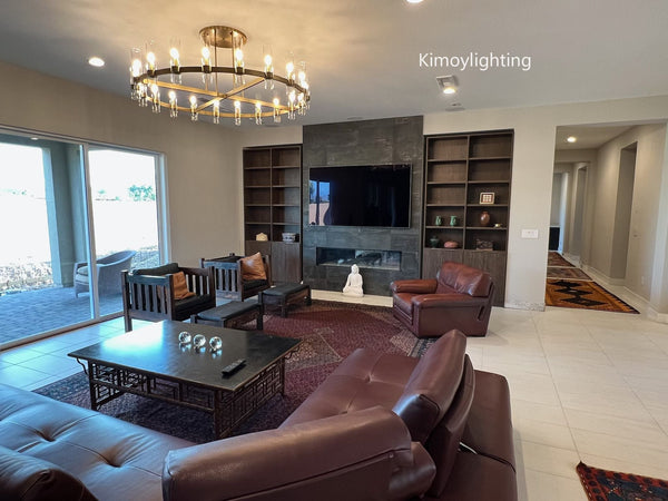 Ravella Blown Glass Round Chandelier 60"