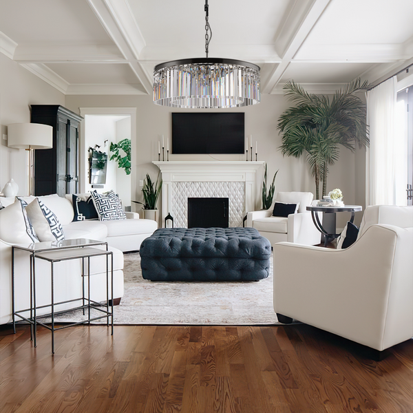 1920s Tedem 1-Tier Crystal Round Chandelier