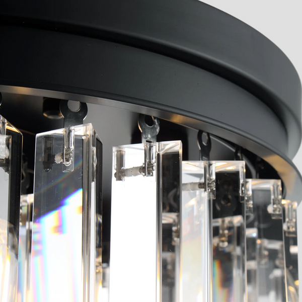 1920s Tedem 1-Tier Crystal Round Chandelier