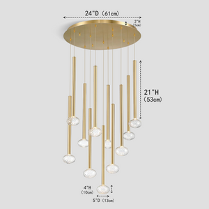 Leslie Crystal Chandelier /Pendant Light For Living Room Dinning Room
