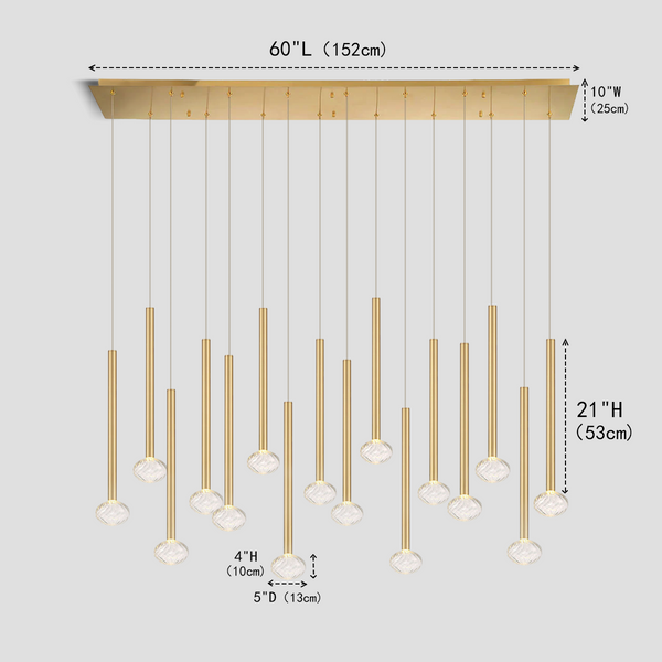Leslie Crystal Chandelier /Pendant Light For Living Room Dinning Room
