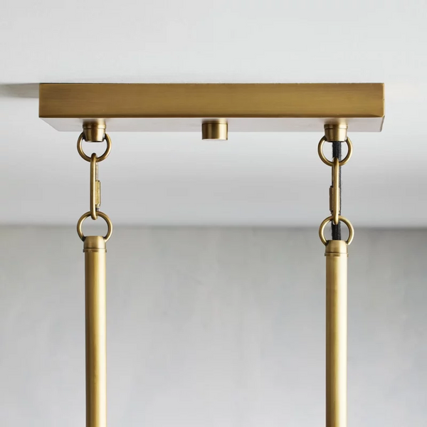 Andreas Glass Linear Chandelier