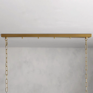 Andreas Glass Linear Chandelier
