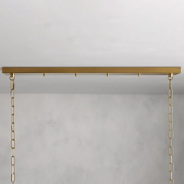 Andreas Glass Linear Chandelier