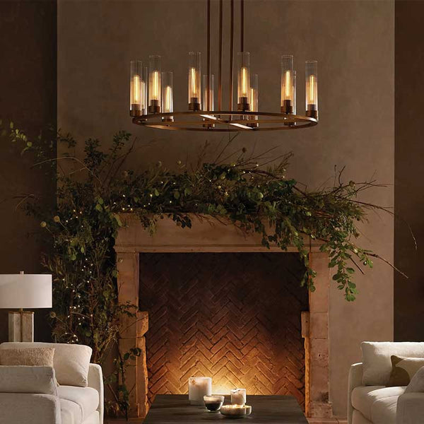 Andreas Round Glass Chandelier