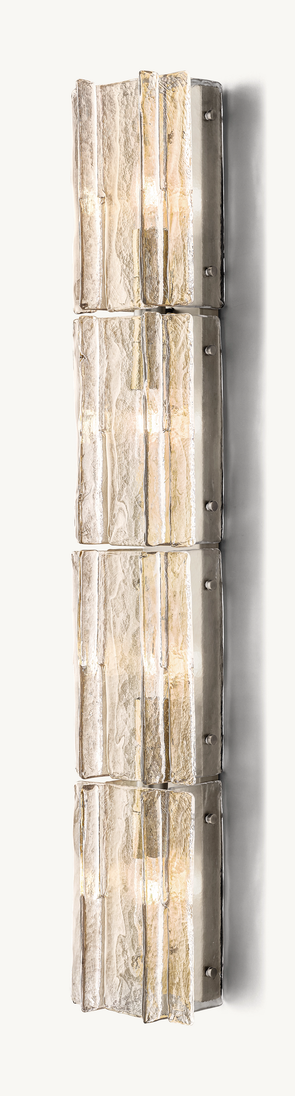 Lattice Clear Glass Grand Sconce