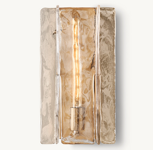 Lattice Smoke Glass Sconce 15"