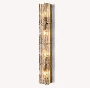 Lattice Smoke Glass Grand Sconce