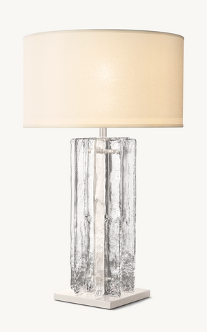 Lattice Clear Glass Table Lamp
