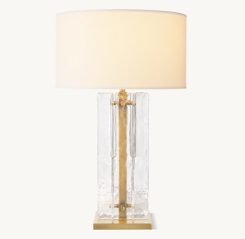 Lattice Clear Glass Table Lamp
