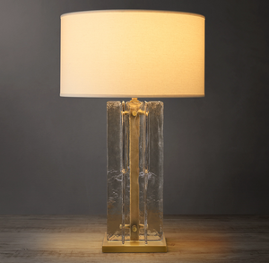 Lattice Clear Glass Table Lamp