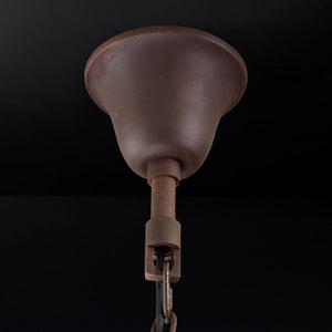 19th C. Rococo Iron & Crystal Round  Dining Room Chandelier 18"