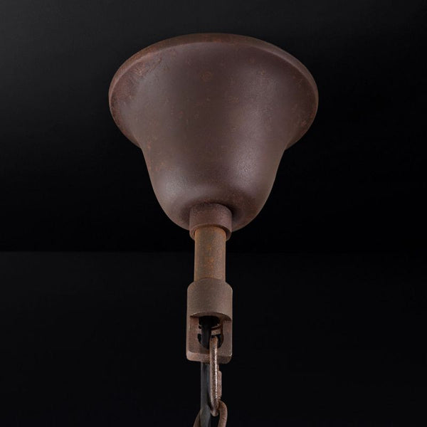 19th C. Rococo Iron & Crystal Round  Dining Room Chandelier 18"