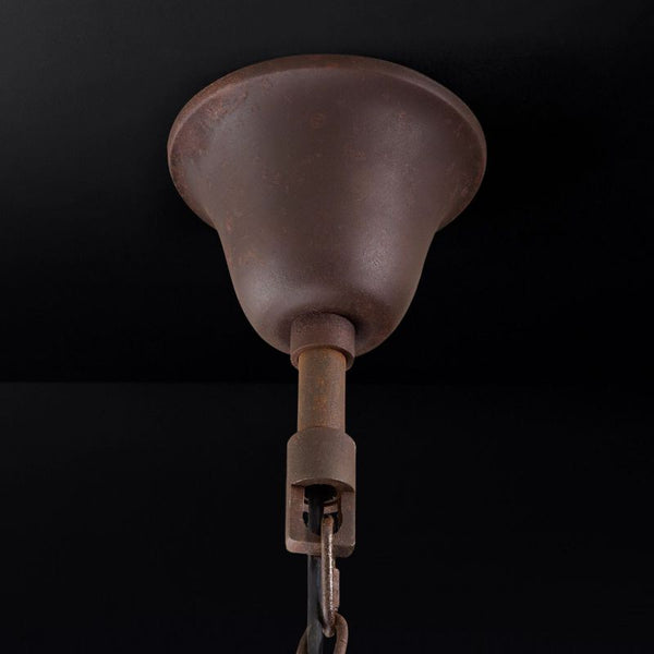 19th C. Rococo Iron & Crystal Round  Dining Room Chandelier 28"