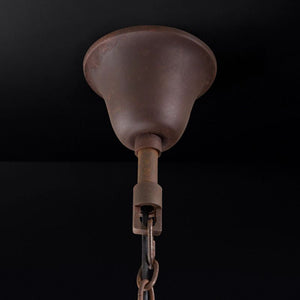 19th C. Rococo Iron & Crystal Round Dining Room Chandelier 40"