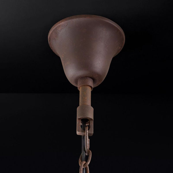 19th C. Rococo Iron & Crystal Round Dining Room Chandelier 40"