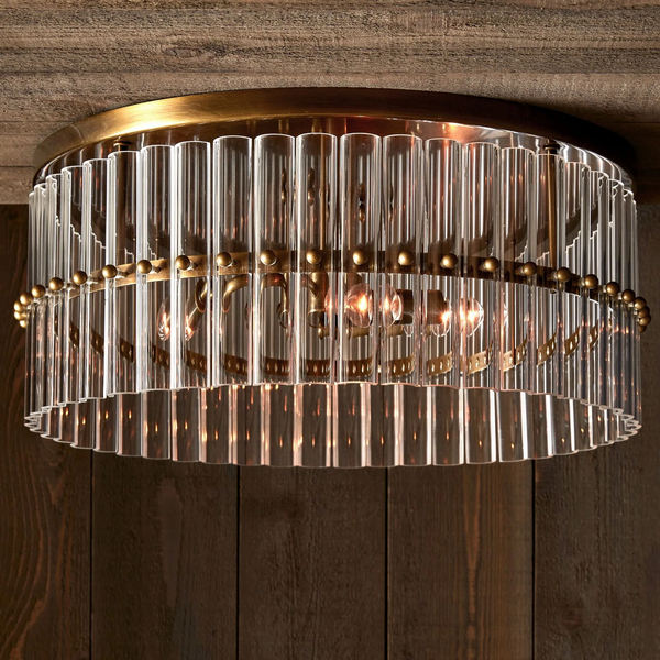 Molly Crystal Round Flush Mount