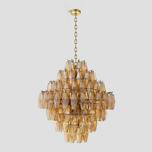 Charry Smoke Glass Large Chandelier
