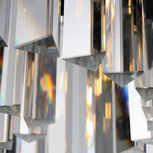 1920s Tedem 1-Tier Crystal Round Chandelier