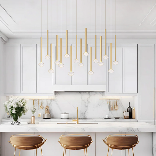 Leslie Crystal Chandelier /Pendant Light For Living Room Dinning Room