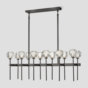 Kristina Clear Glass Linear Dining Room Chandelier
