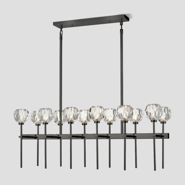 Kristina Clear Glass Linear Dining Room Chandelier