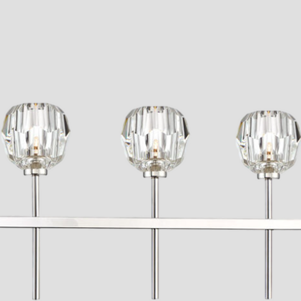 Kristina Clear Glass Linear Dining Room Chandelier