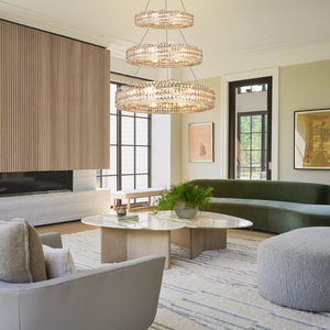 Dina Halo Crystal Multi-Tier Ring Chandelier