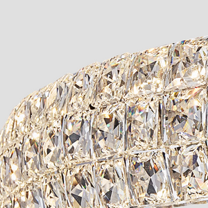 Dina Halo Crystal Multi-Tier Ring Chandelier