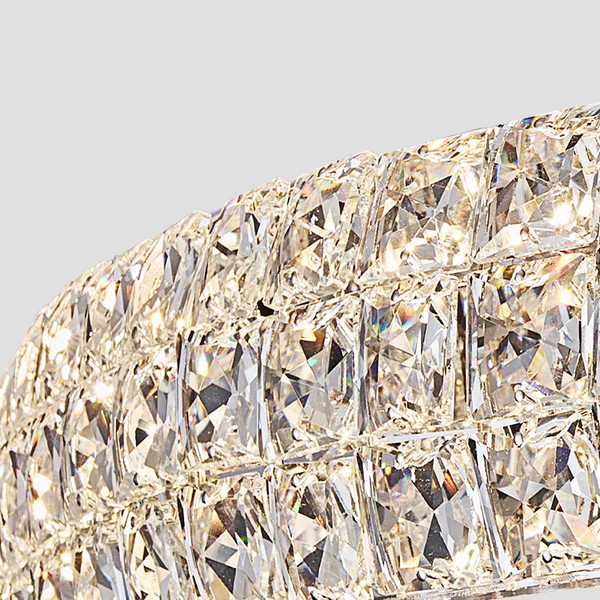 Dina Halo Crystal Multi-Tier Ring Chandelier