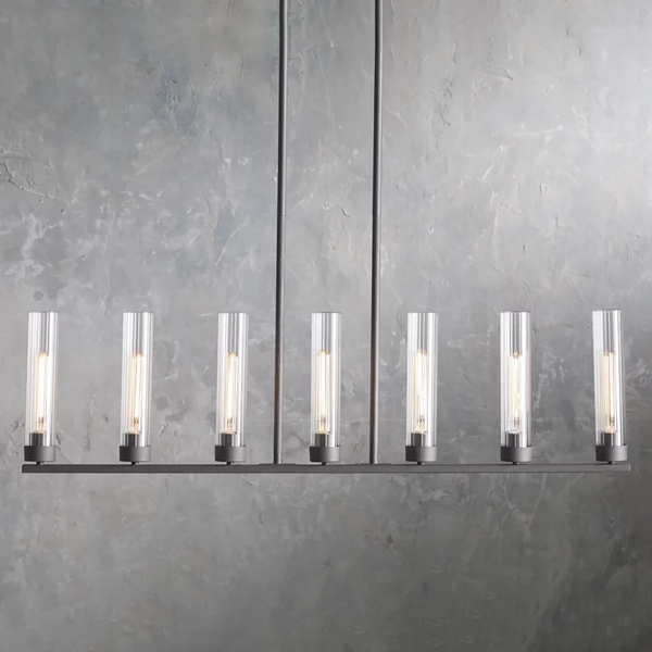 Andreas Glass Linear Chandelier