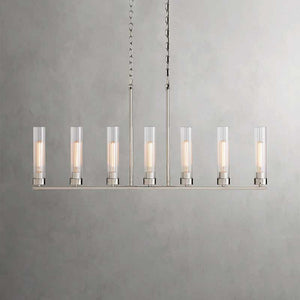 Andreas Glass Linear Chandelier