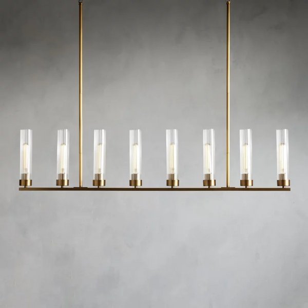 Andreas Glass Linear Chandelier