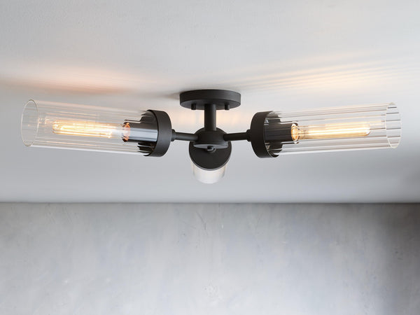 Andreas 3-Light Glass Flushmount