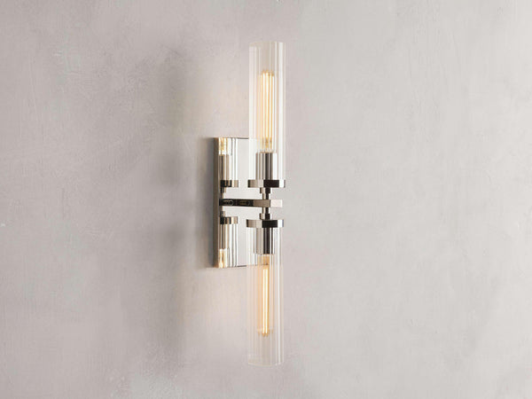 Andreas 2-Light Glass Wall Sconce