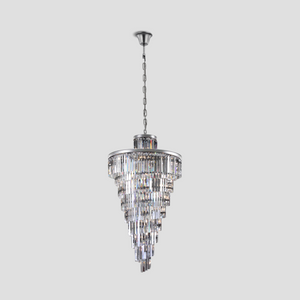 1920s Tedem Multi-Tiered Crystal Chandelier