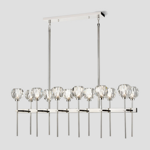 Kristina Clear Glass Linear Dining Room Chandelier