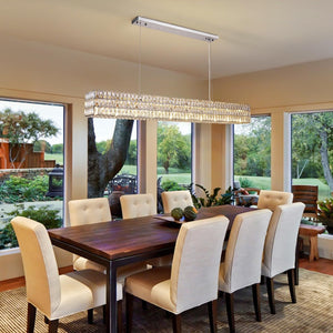 K9 Crystal Round/Rectangular Chandelier 32" 61"