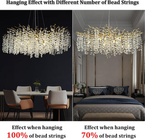 Snow Tree Branch Crystal Chandelier for All Rooms 30" 40" 55"