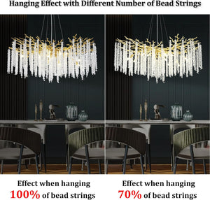 Snow Tree Branch Crystal Gold/Silver Chandelier for All Rooms 40''