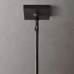 Beckman Glass Lantern Modern Round Dining Room Chandelier 44"