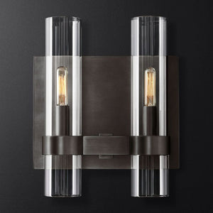 Ravella Blown Glass Double Bathroom Wall Sconce