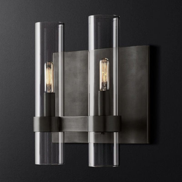 Ravella Blown Glass Double Bathroom Wall Sconce