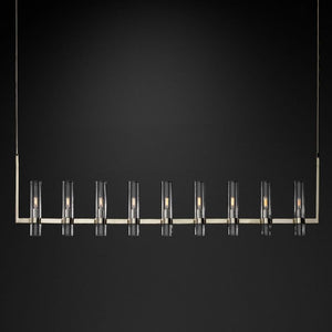 Ravella Blown Glass Linear Chandelier 71"
