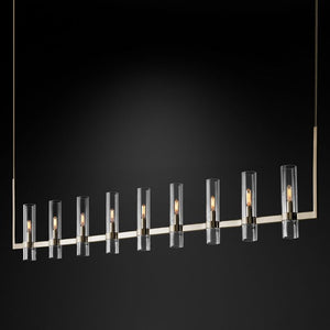 Ravella Blown Glass Linear Chandelier 71"