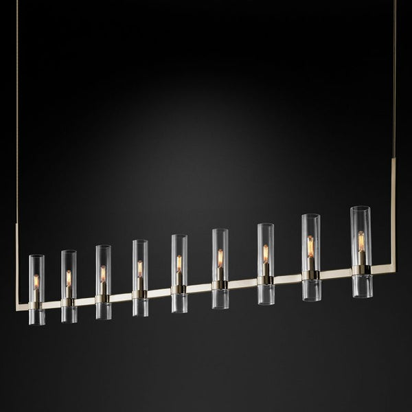 Ravella Blown Glass Linear Chandelier 71"