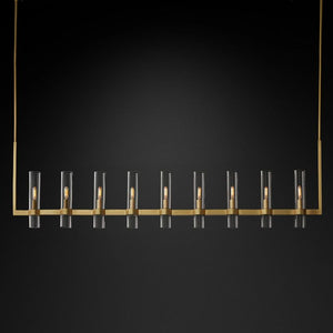 Ravella Blown Glass Linear Chandelier 71"