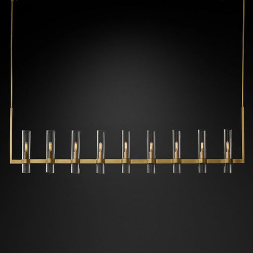 Ravella Blown Glass Linear Chandelier 71"