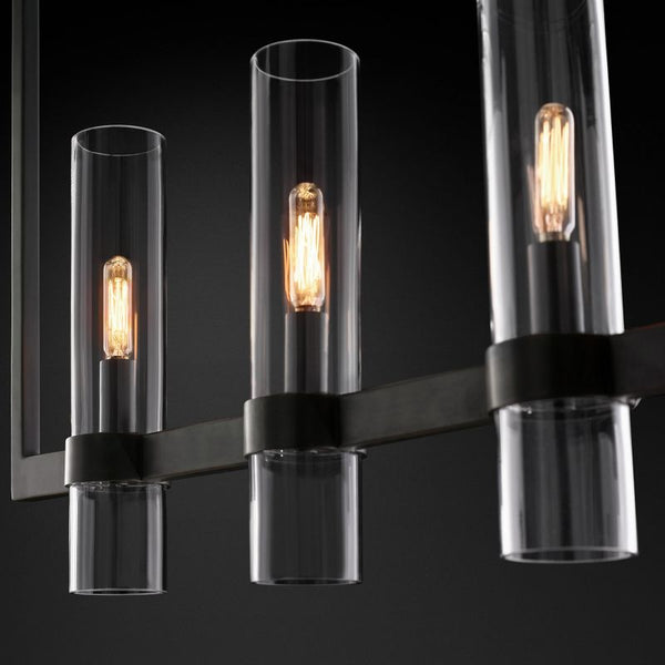 Ravella Blown Glass Linear Chandelier 71"